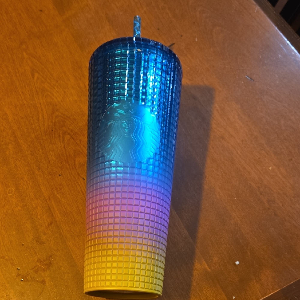 Starbucks Blue and Yellow Gradient Tumbler